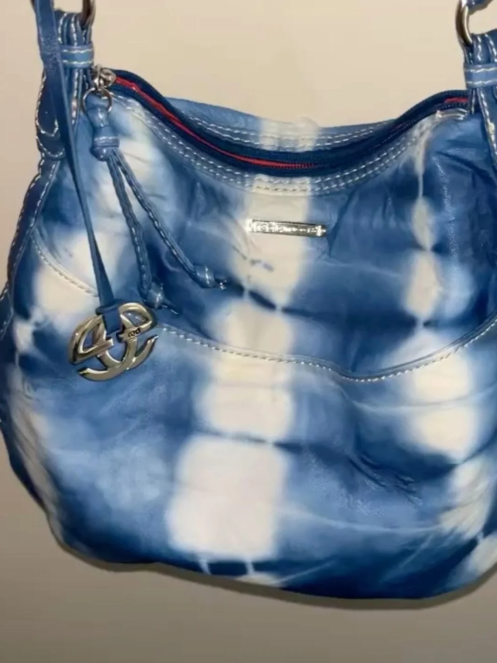 Y2K Rare Red by Marc Ecko Shibori Tie-Dye Hobo Bag